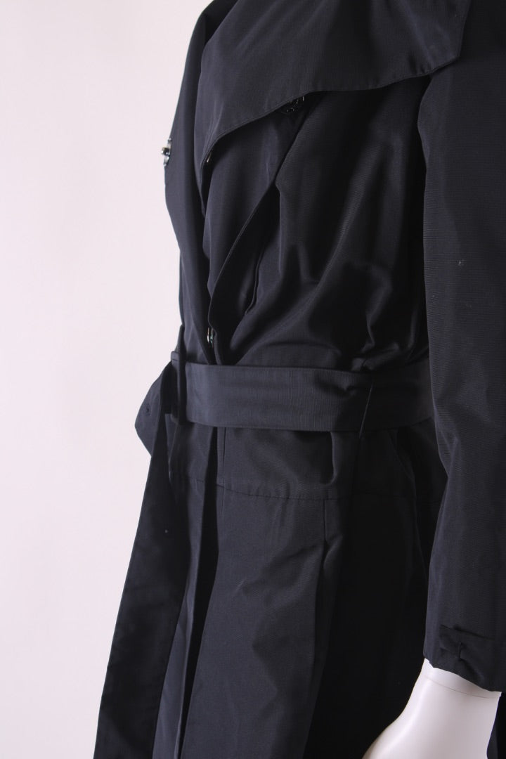Miu Miu Pleated Trench Coat Black 12