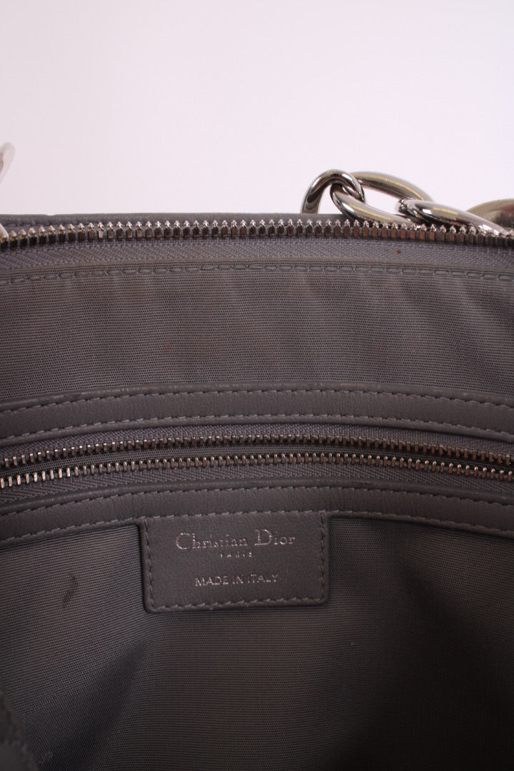 Dior Quilted Tote Bag Grey