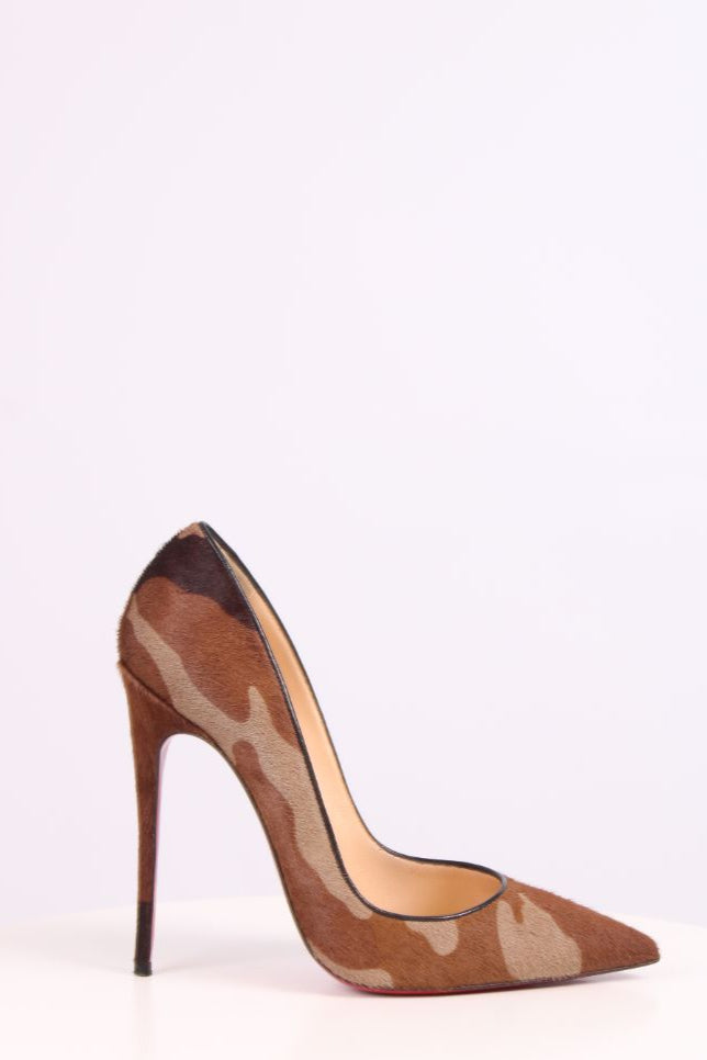 Christian Louboutin Pony Hair Heels Camouflage 39