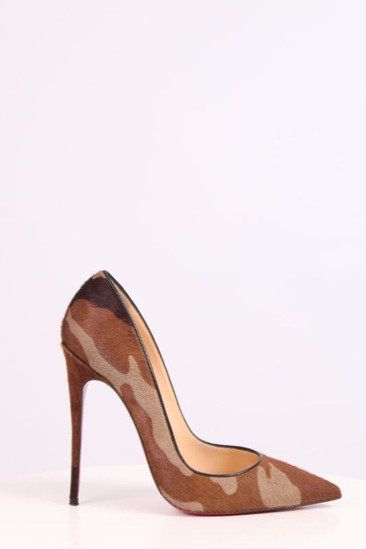 Christian Louboutin Pony Hair Heels Camouflage 39