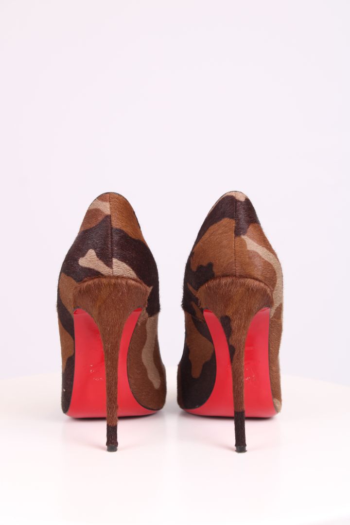 Christian Louboutin Pony Hair Heels Camouflage 39