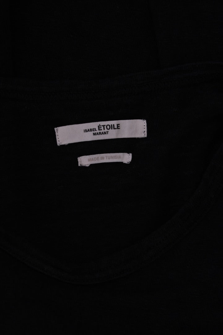 Isabel Marant Logo Linen T-shirt Black S