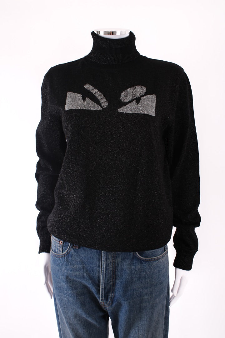 Fendi Lurex Monster Jumper Black/ Silver 12