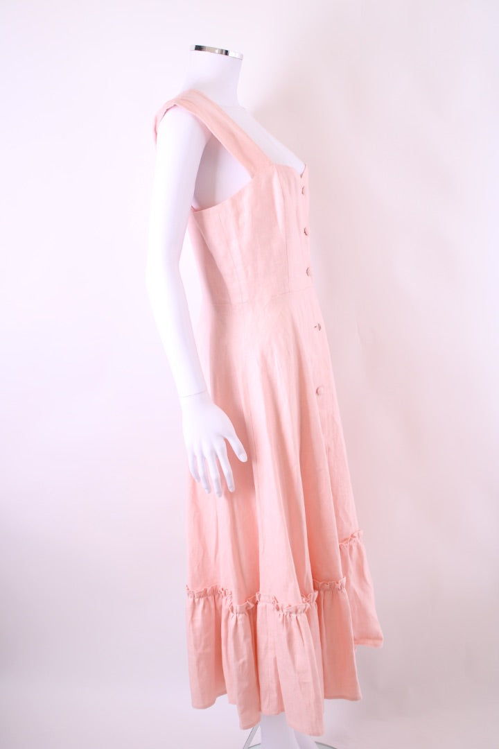 Gioia Linen Dress Pink 14
