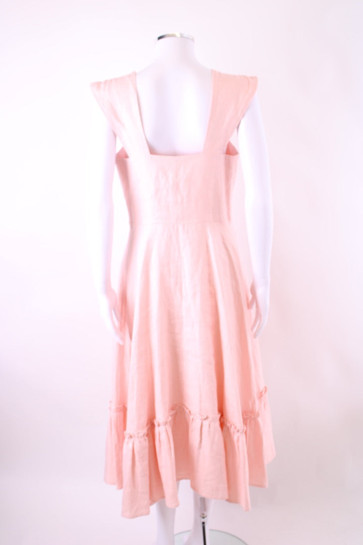 Gioia Linen Dress Pink 14