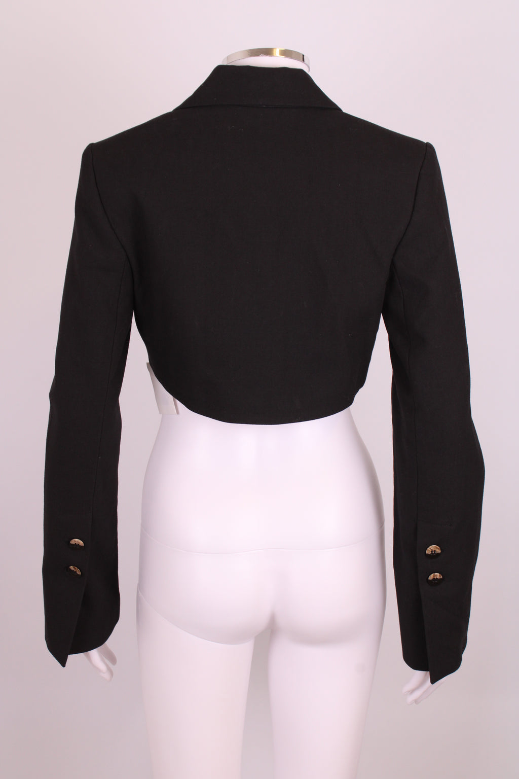 Ganni Cropped Jacket Black 6