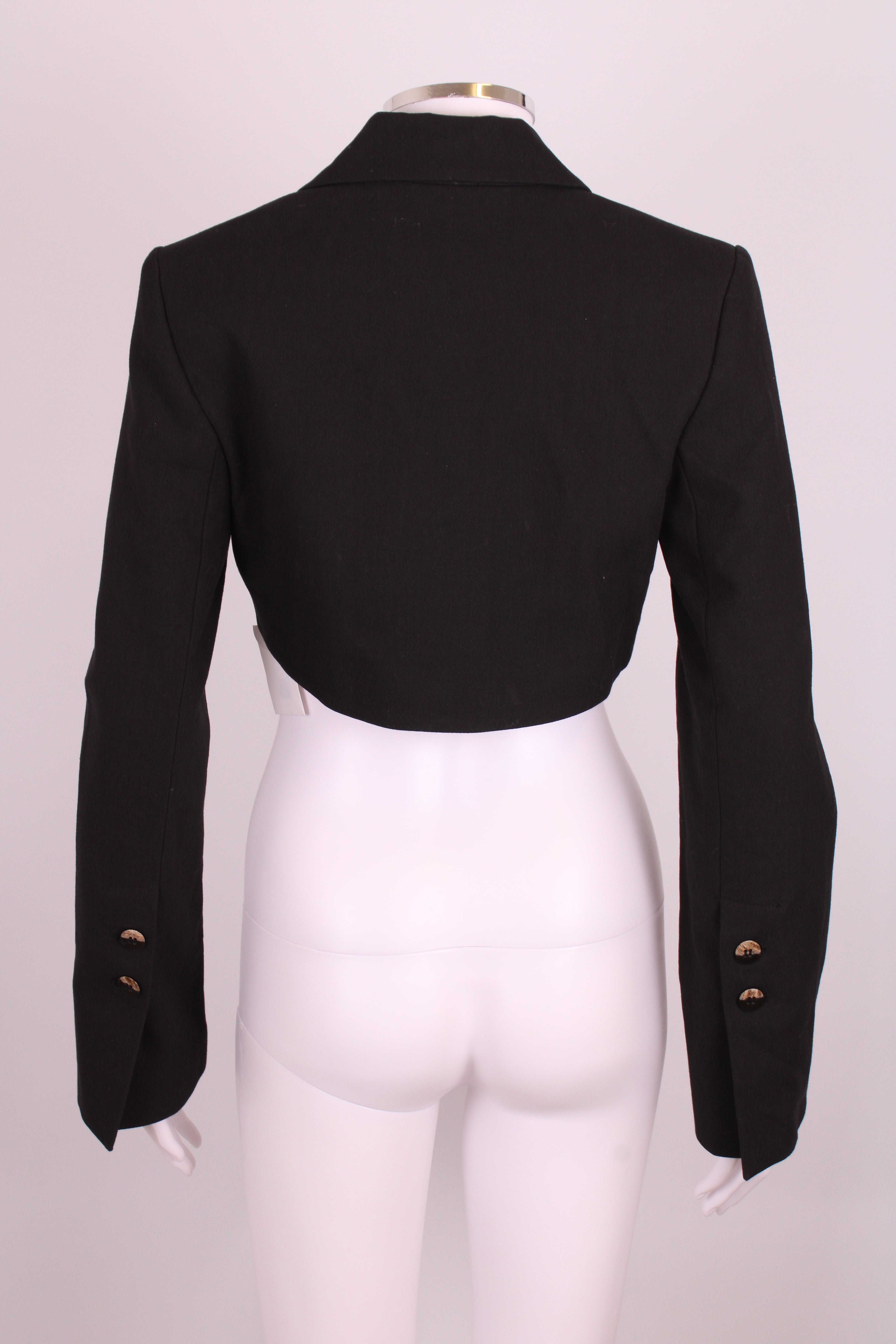 Ganni Cropped Jacket Black 6