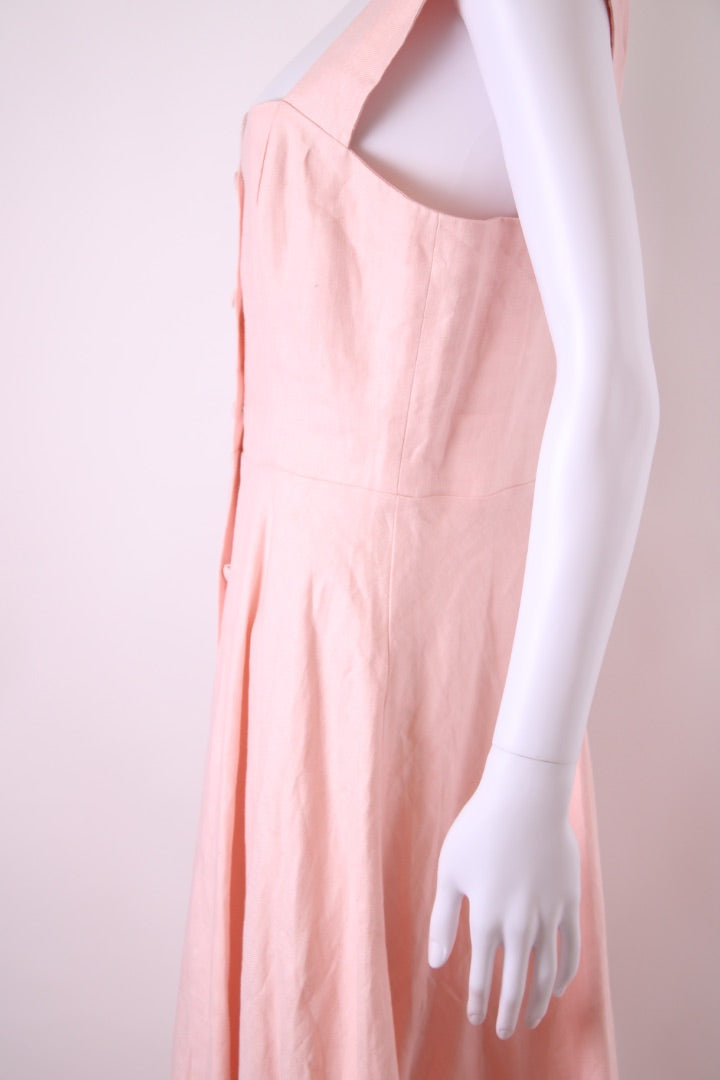 Gioia Linen Dress Pink 14