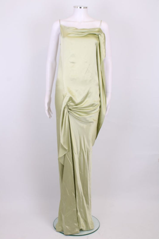 Christopher Esber Cusco Draped Slip Dress Pistachio XS