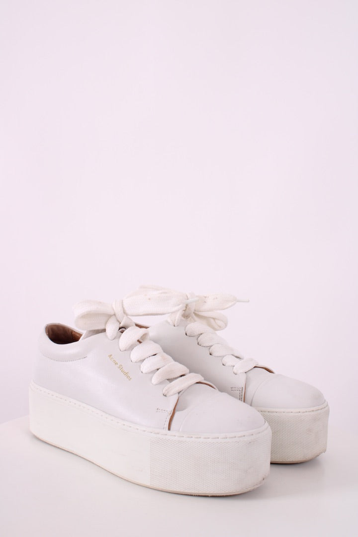 Acne Studios Platform Low Top Trainers White 37