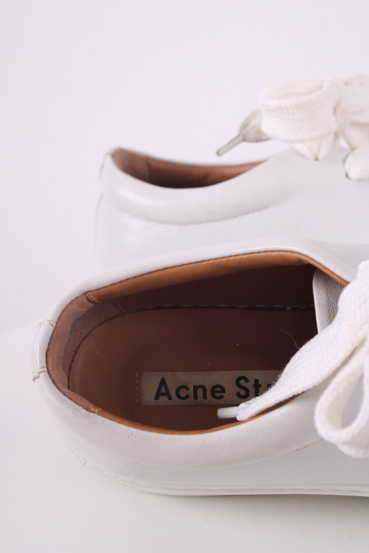 Acne Studios Platform Low Top Trainers White 37
