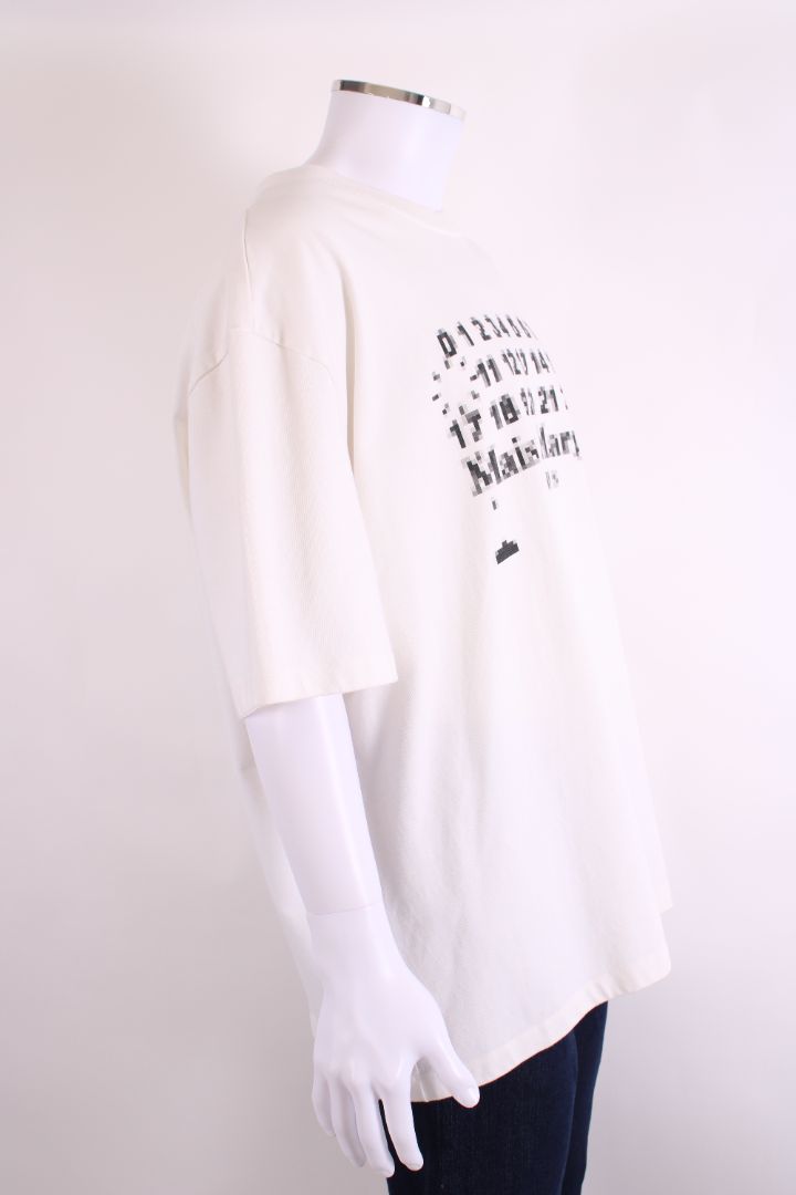 Maison Margiela Logo T-Shirt White/ Black XL