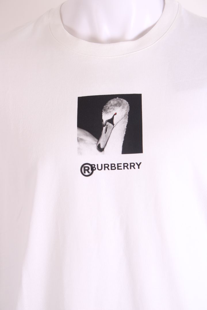 Burberry Swan Print T-shirt White S