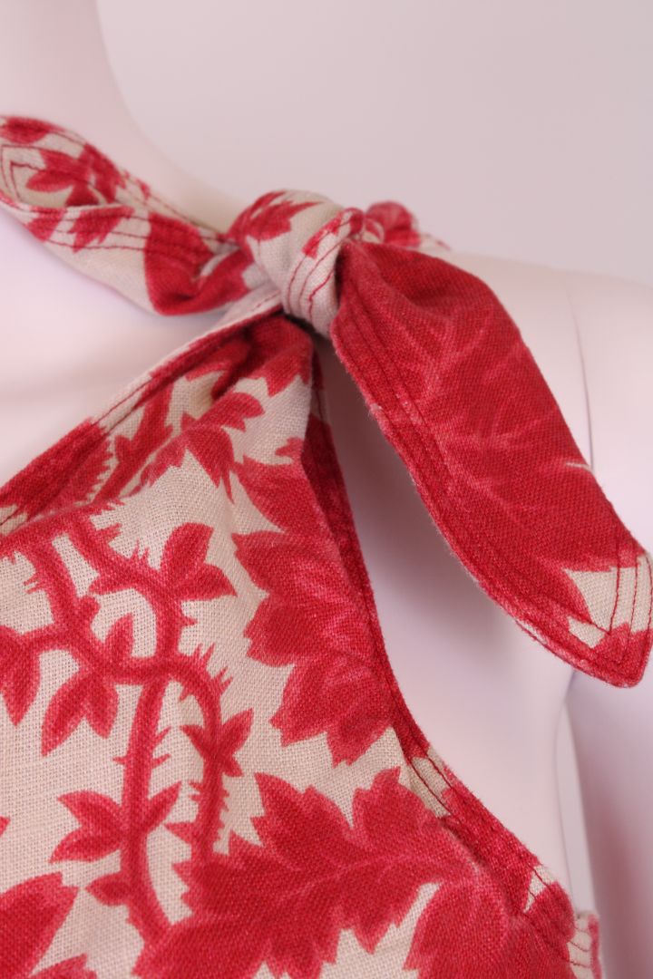 Sir. One Shoulder Dress Red/ Cream S