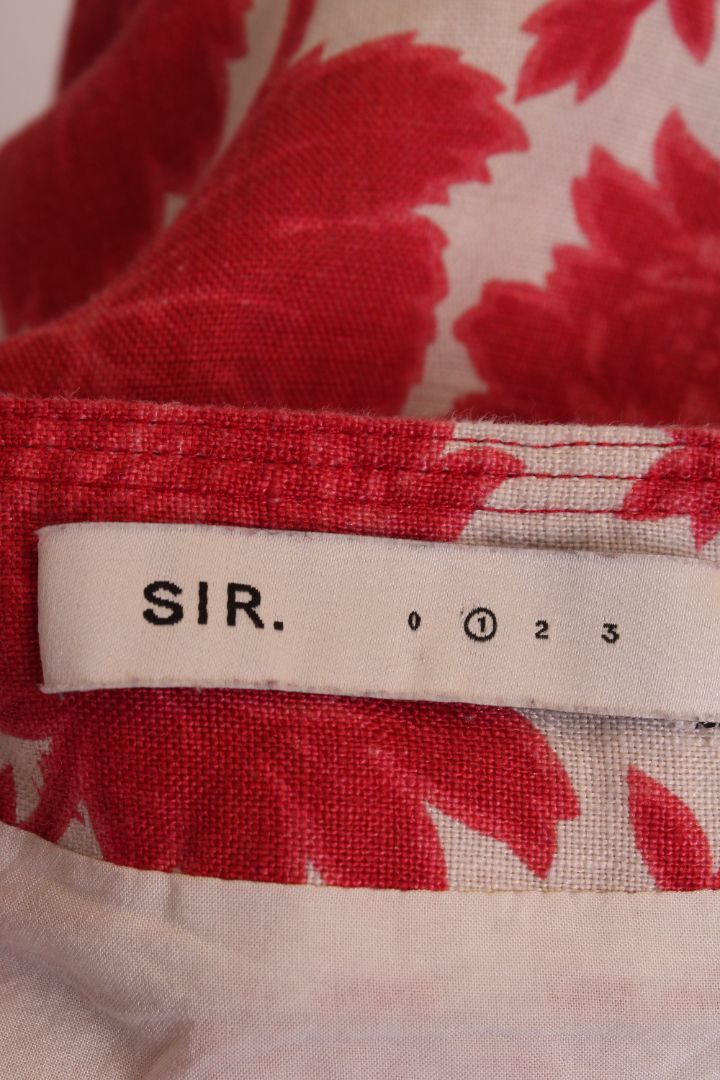 Sir. One Shoulder Dress Red/ Cream S