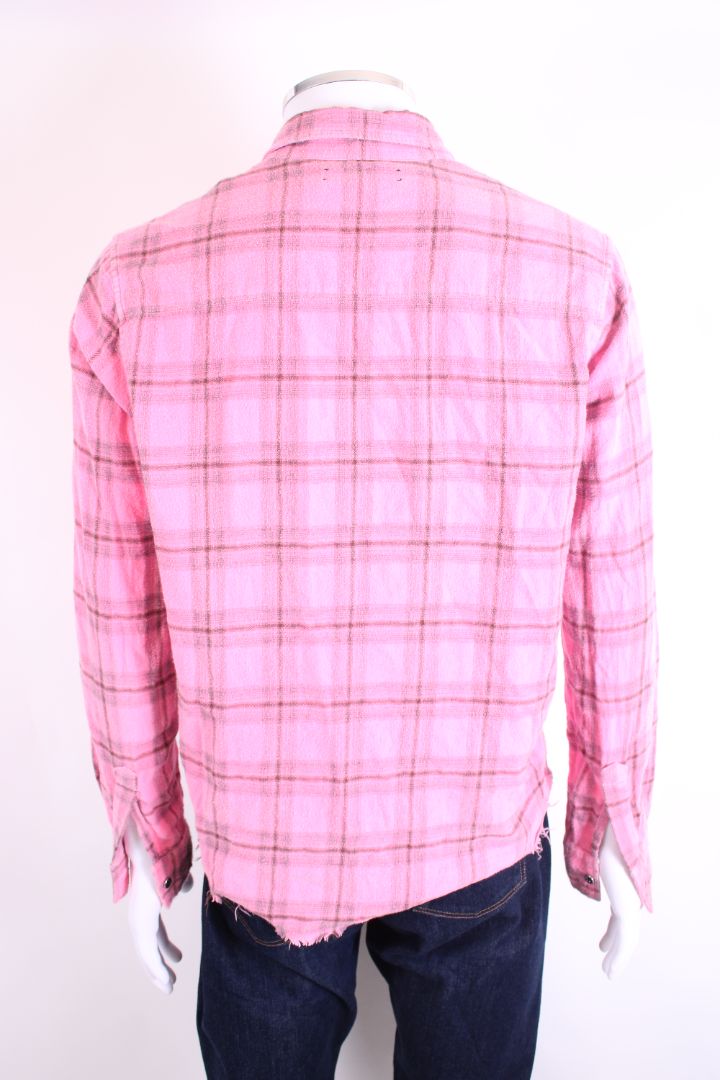 Amiri L/S Check Flannel Shirt Pink/ Brown S