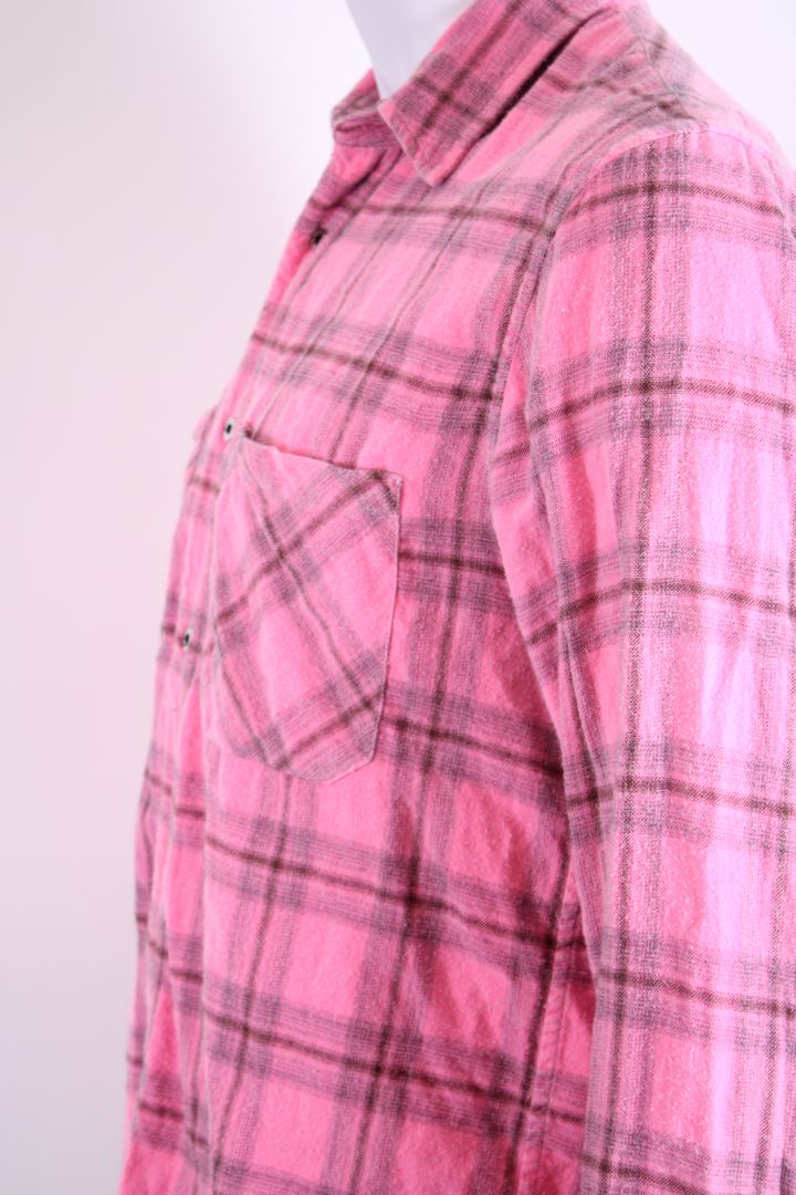 Amiri L/S Check Flannel Shirt Pink/ Brown S
