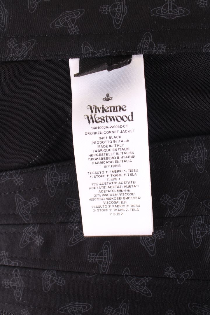 Vivienne Westwood Detachable Sleeve Corset Jacket Black M