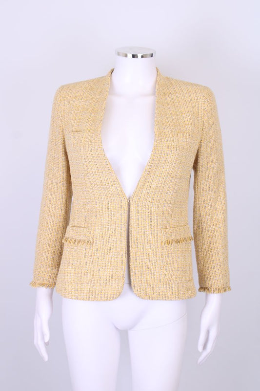 Weekend MaxMara Boucle Jacket Yellow/ Cream 6