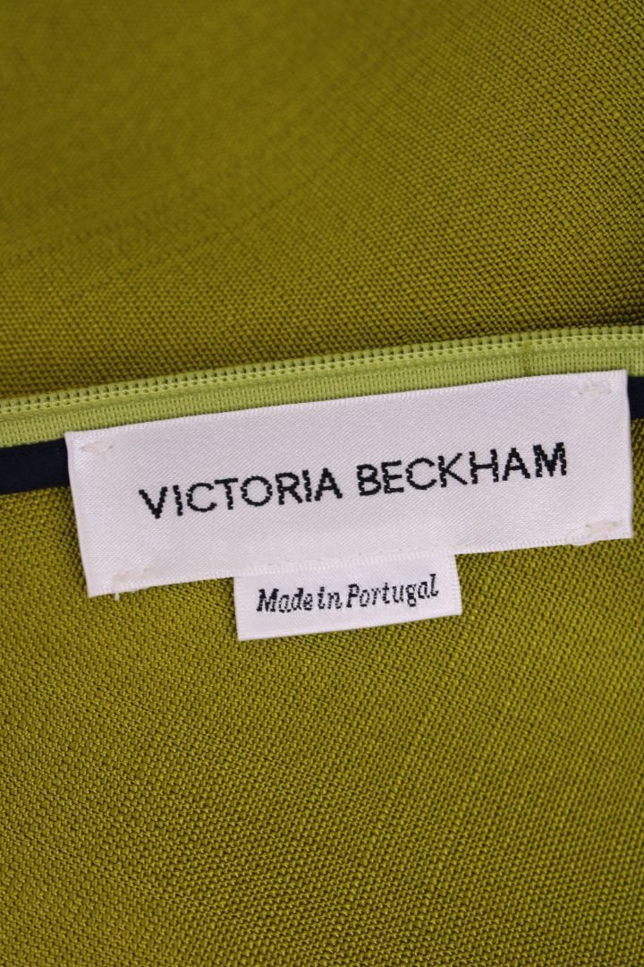 Victoria Beckham Gathered Midi Dress Green 10