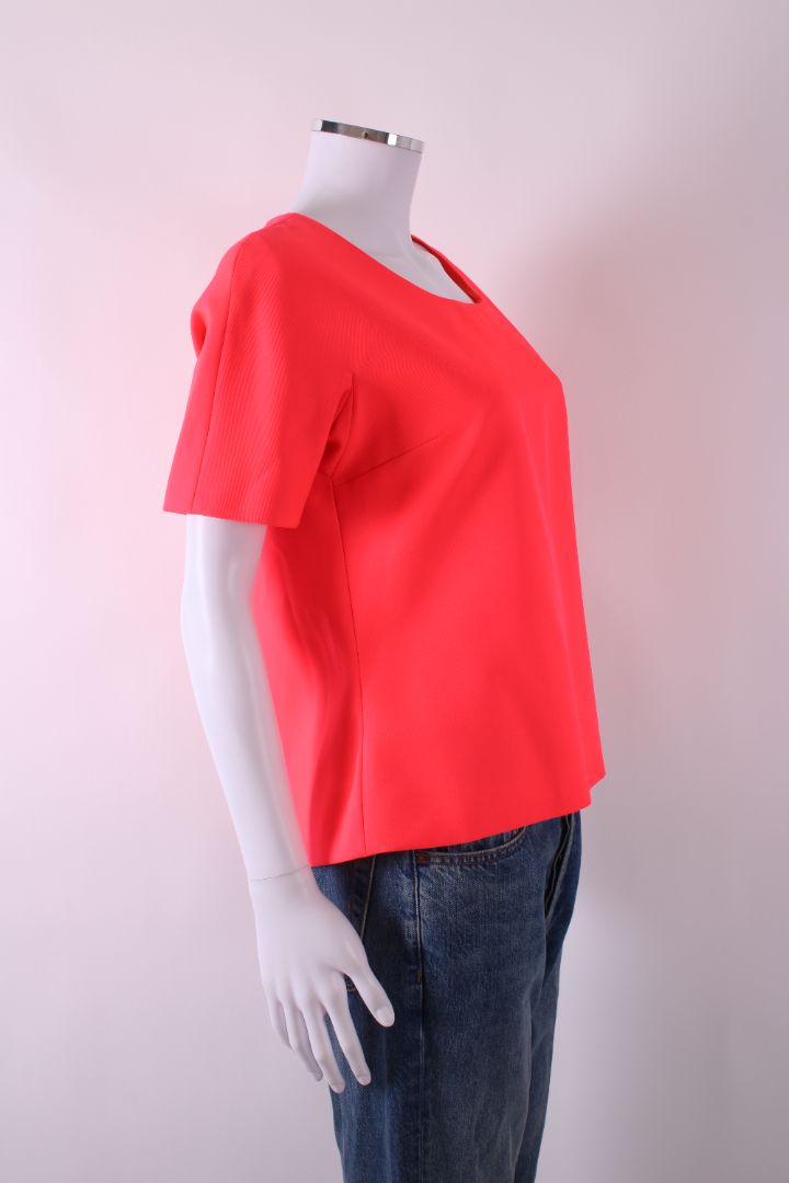 Jil Sander S/S Side Zip Top Coral/ Orange S