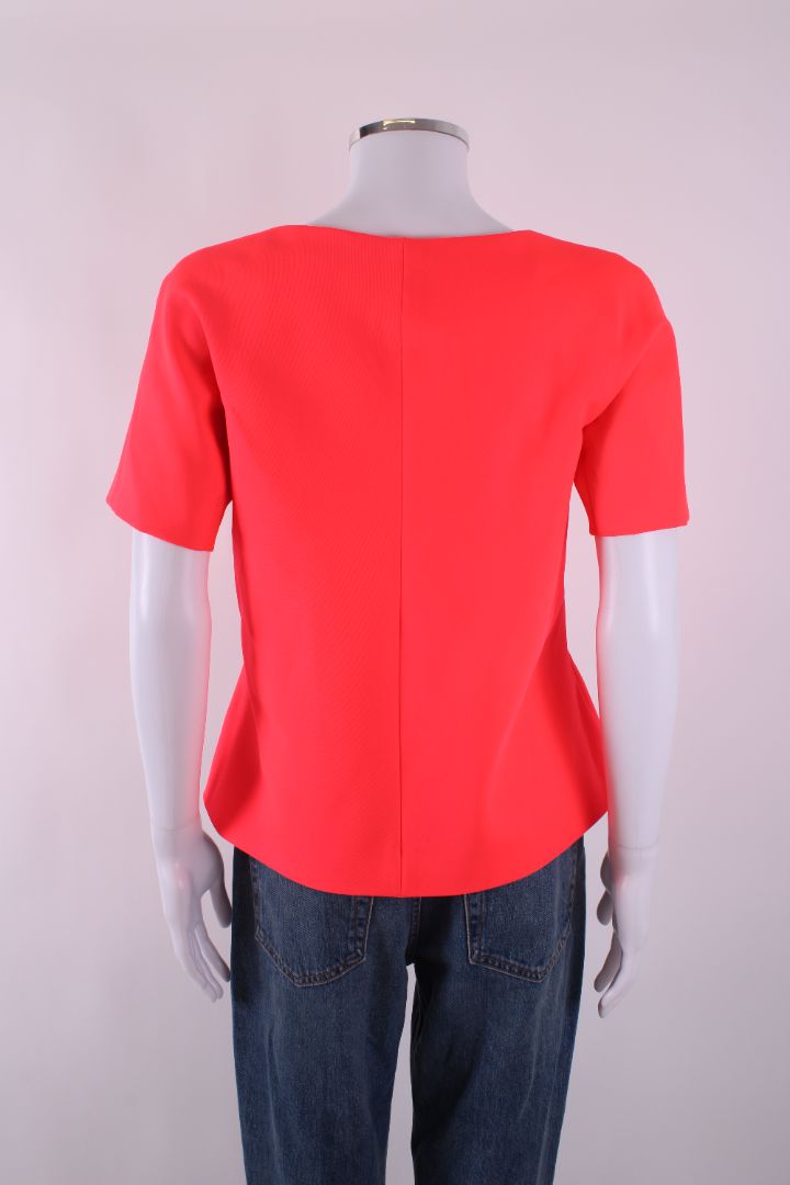 Jil Sander S/S Side Zip Top Coral/ Orange S