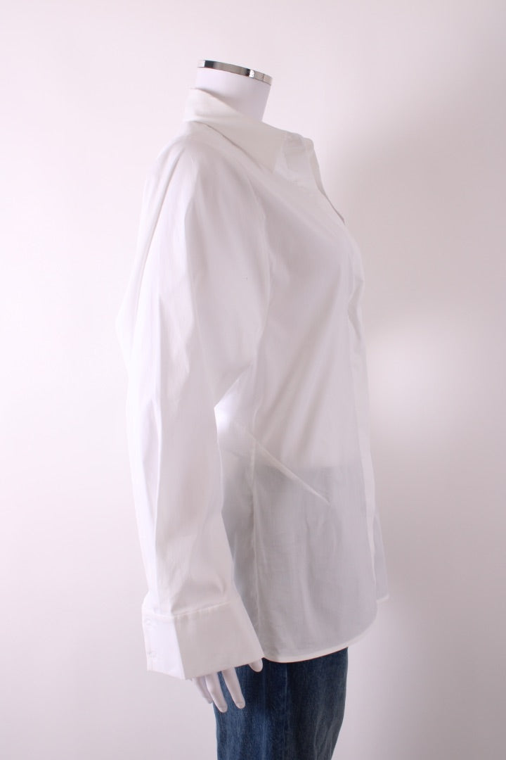 COS Ruched Detail Shirt White 36