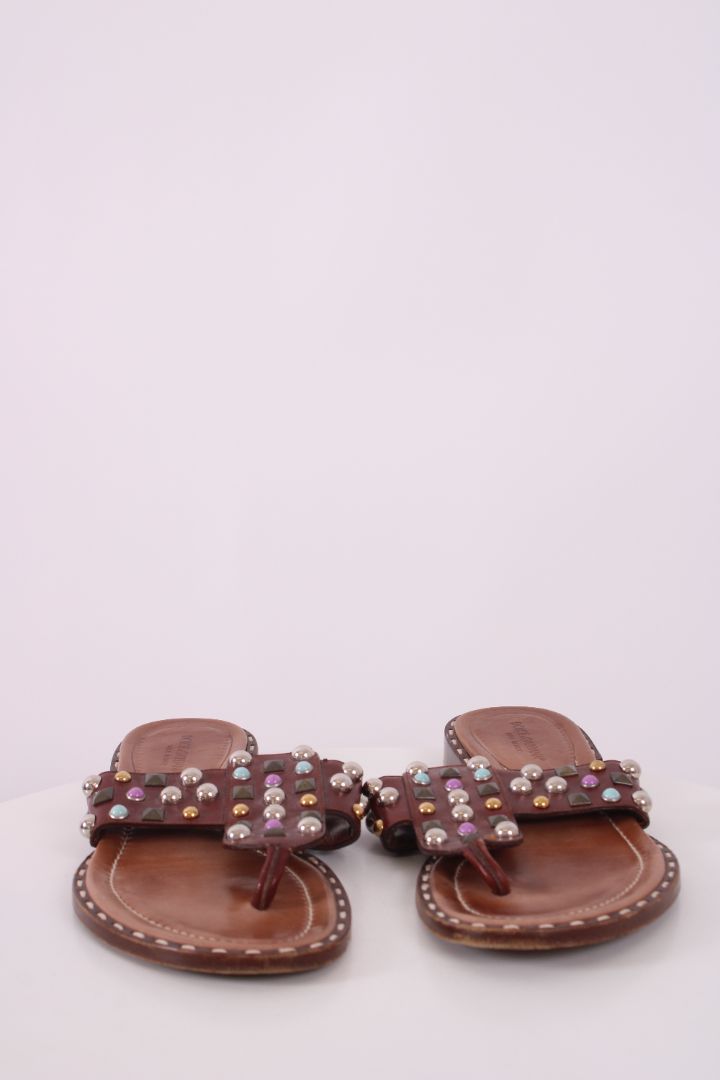 Dolce & Gabbana Studded sandals Brown 5