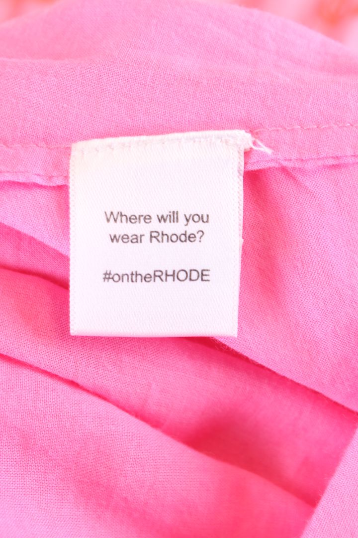 Rhode S/S Print Mini Dress Pink/ Orange XS