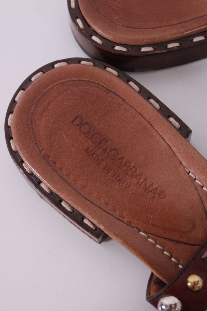 Dolce & Gabbana Studded sandals Brown 5