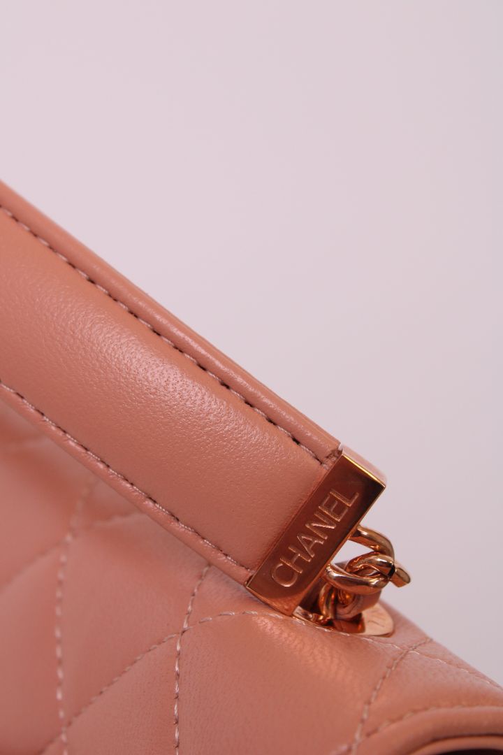 Chanel Quilted Wallet On Chain Pink