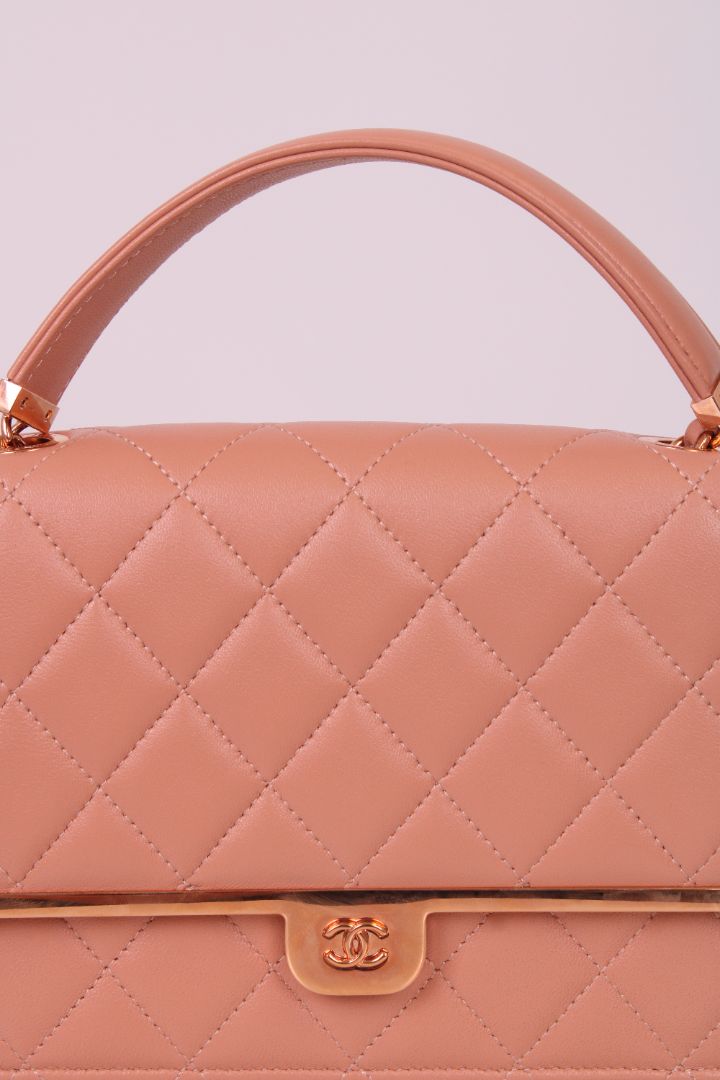 Chanel Quilted Wallet On Chain Pink