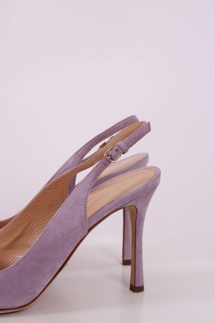 Sergio Rossi Shoes SUEDE SLING BACK Lilac 39