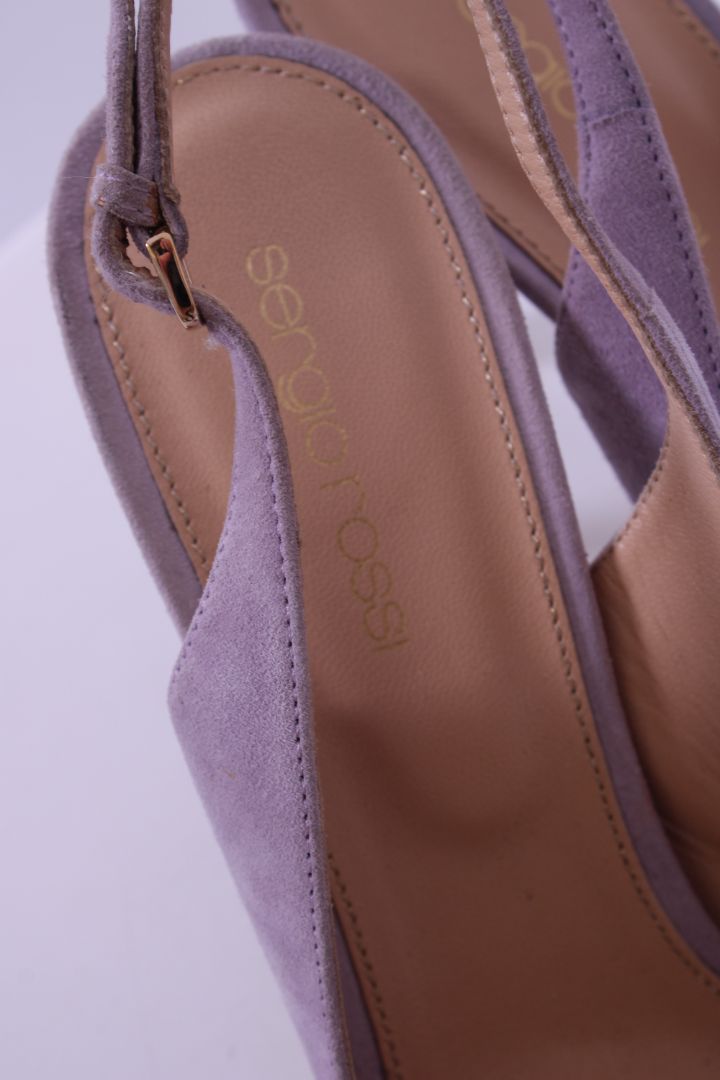 Sergio Rossi Shoes SUEDE SLING BACK Lilac 39