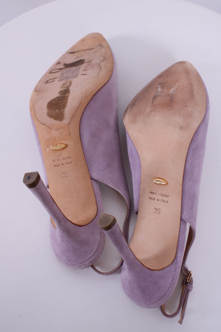 Sergio Rossi Shoes SUEDE SLING BACK Lilac 39