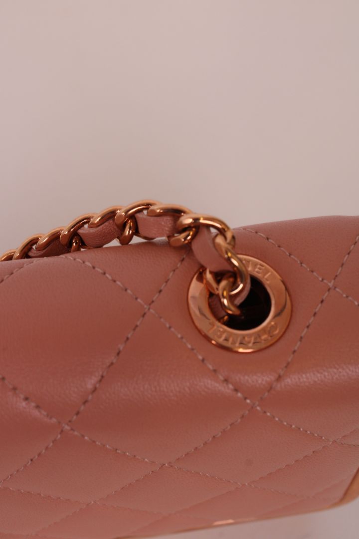 Chanel Quilted Wallet On Chain Pink