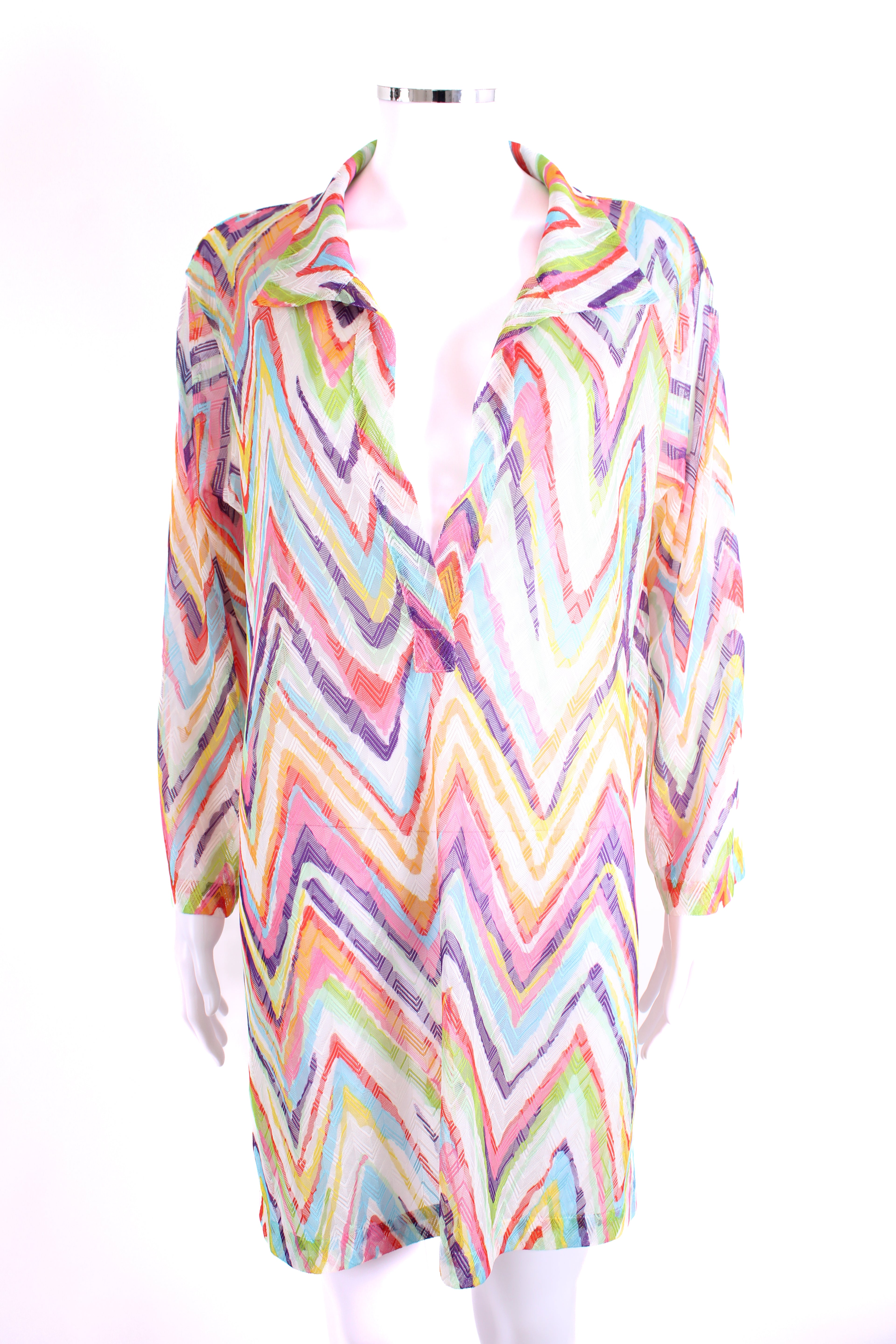 Missoni V Neck Zig Zag Tunic Multi Coloured M