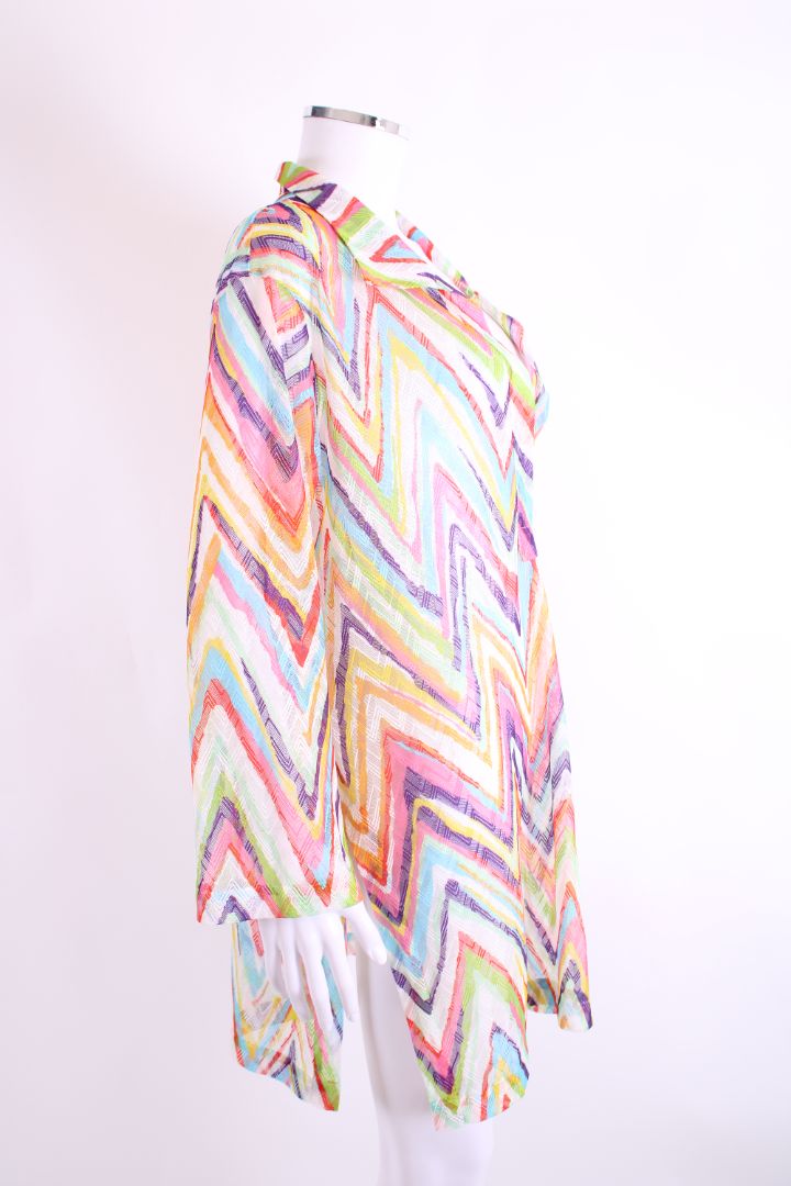 Missoni V Neck Zig Zag Tunic Multi Coloured M