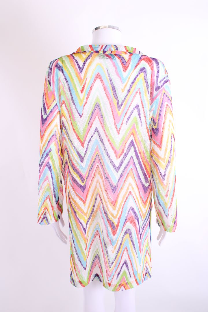 Missoni V Neck Zig Zag Tunic Multi Coloured M