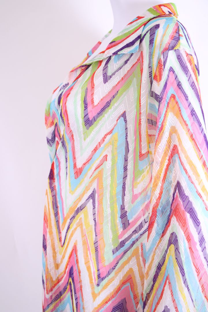 Missoni V Neck Zig Zag Tunic Multi Coloured M