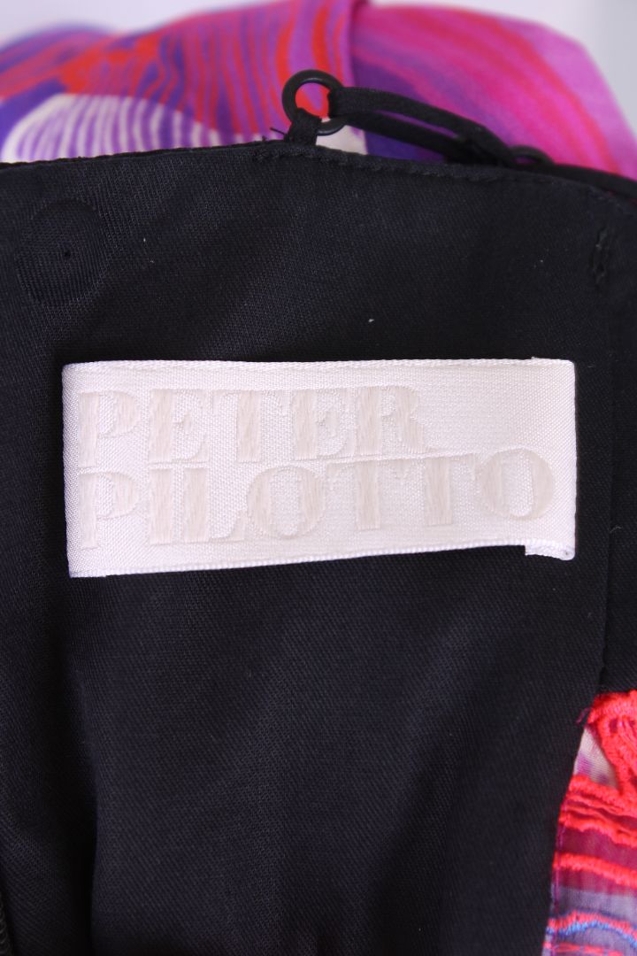 Peter Pilotto S/S Print Ruffle Dress Pink/ Blue 10