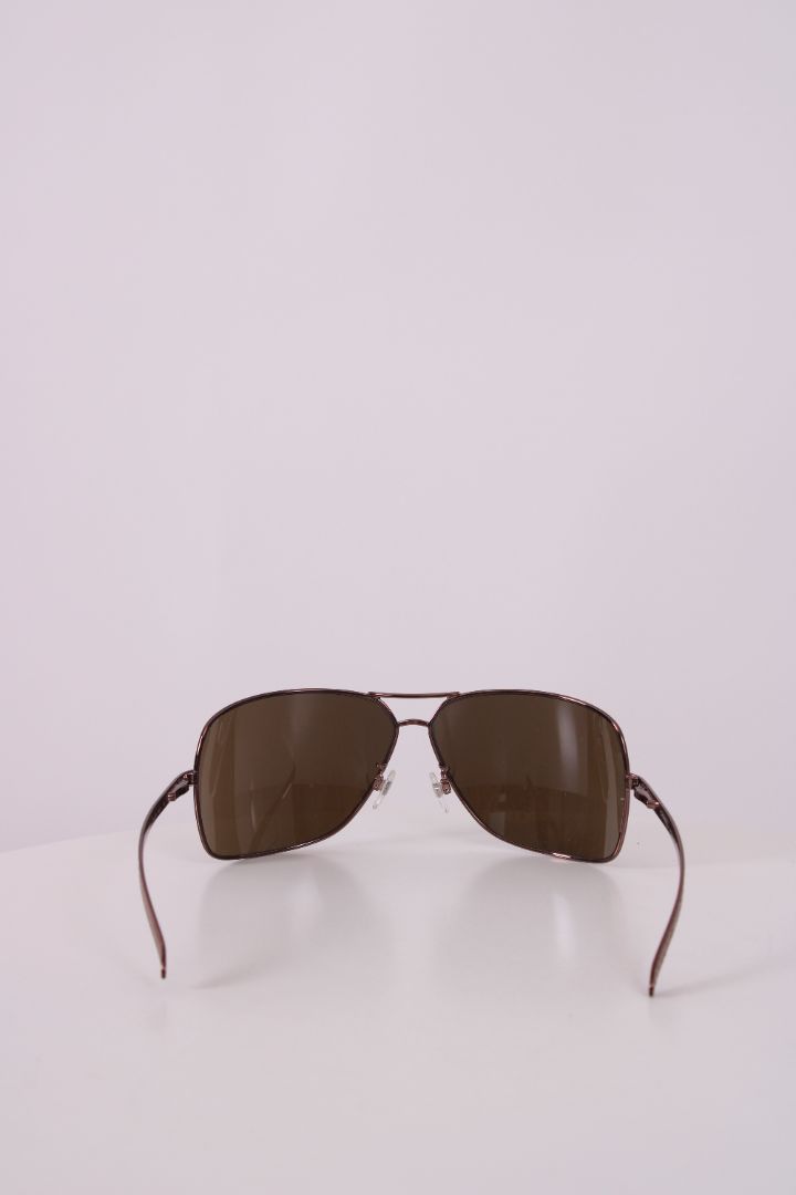 Chanel Aviator Lizard Effect Sunglasses Brown
