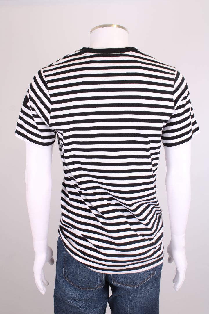 Moncler T-shirt Black/White Stripe M