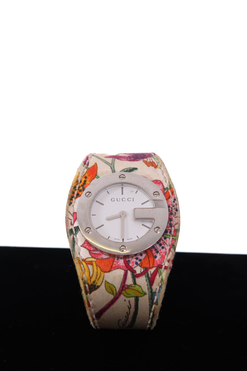 Gucci Floral Print Watch White/ Multi Coloured