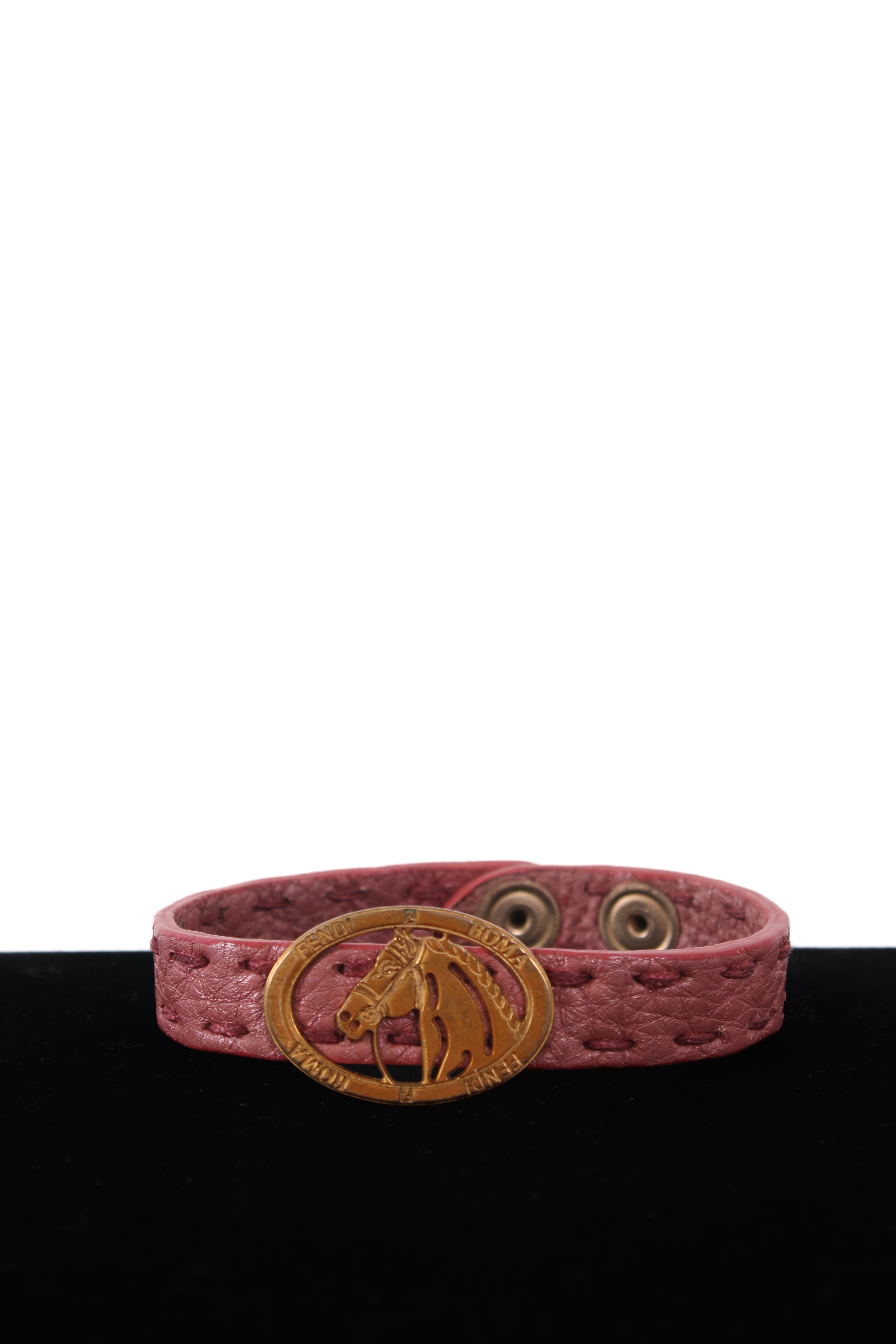 Fendi Selleria Horse Bracelet Dusty Pink