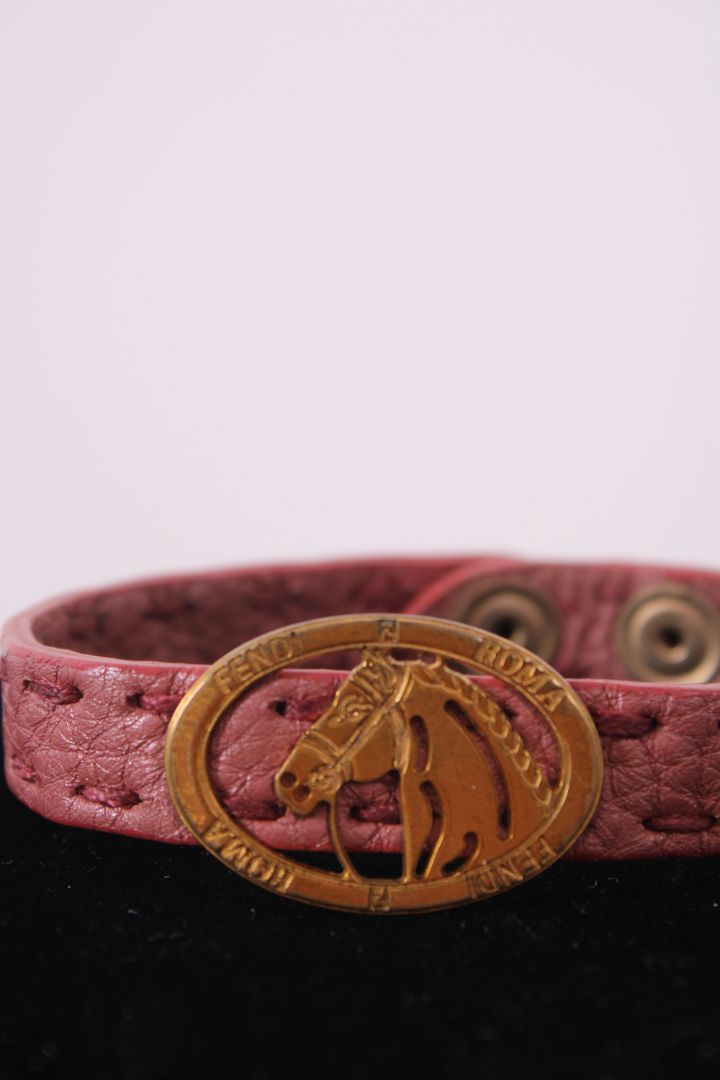 Fendi Selleria Horse Bracelet Dusty Pink