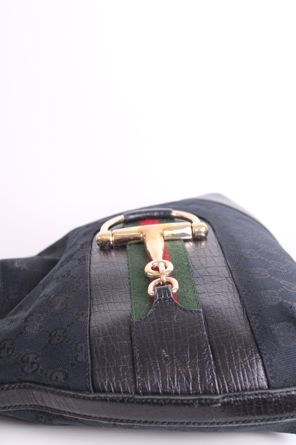 Gucci GG Horesbit Hasler Hobo Bag Black