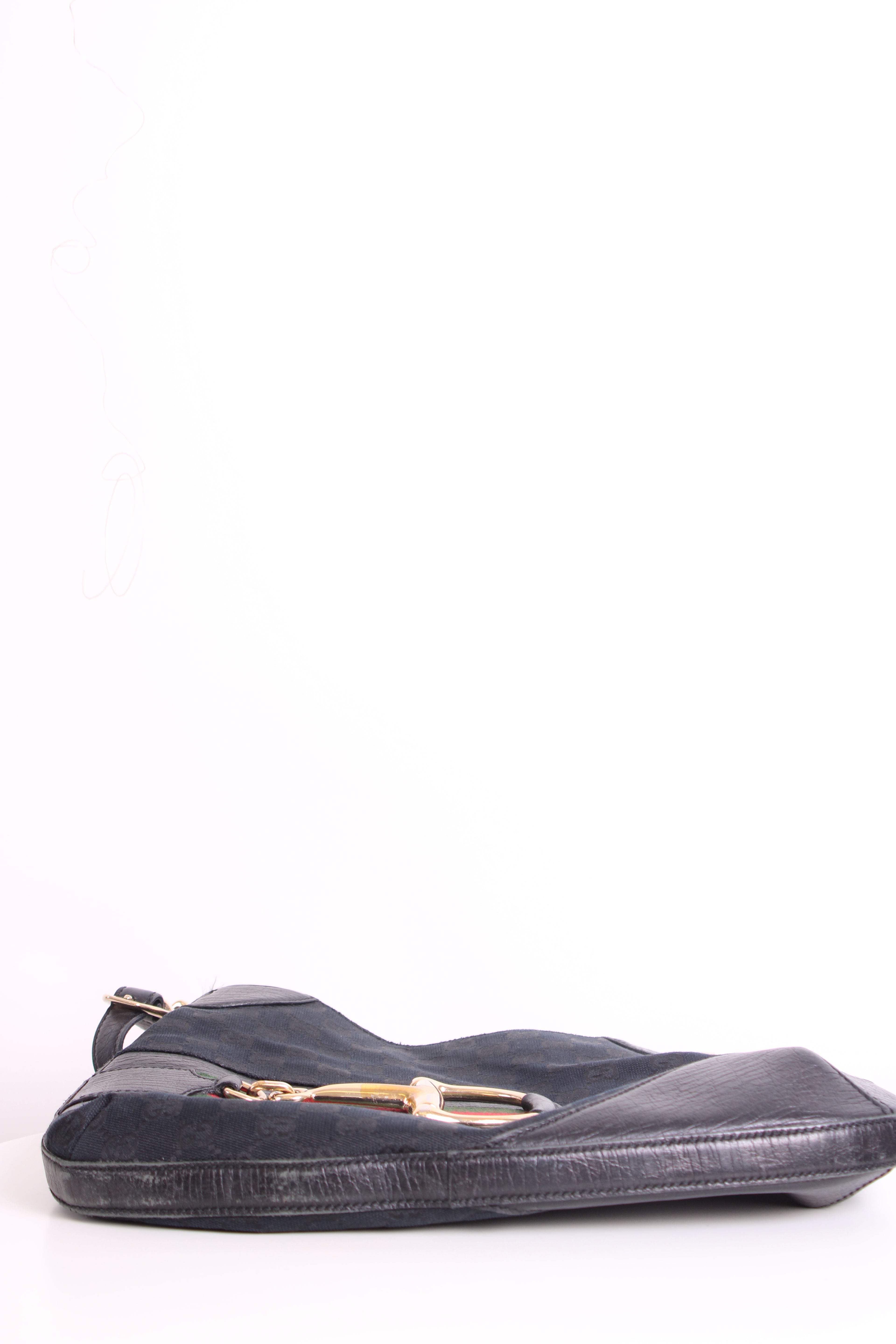 Gucci GG Horesbit Hasler Hobo Bag Black
