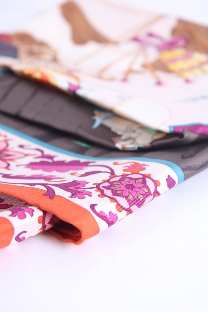 Salvatore Ferragamo Silk Print Scarf Multicoloured