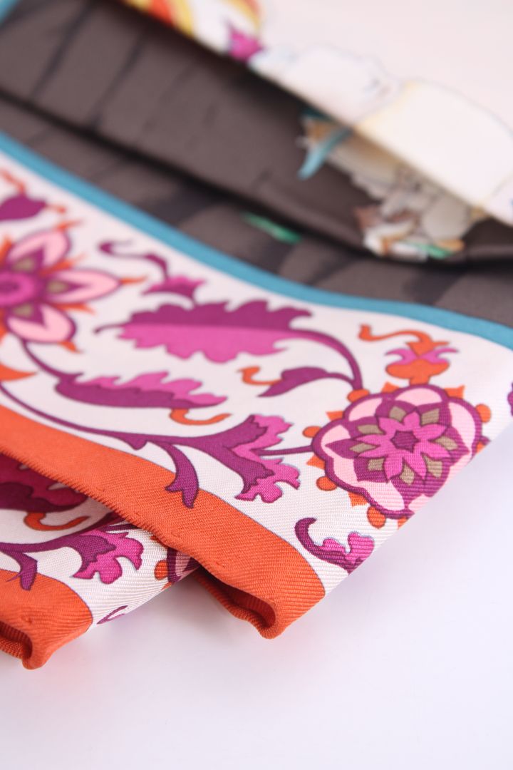 Salvatore Ferragamo Silk Print Scarf Multicoloured